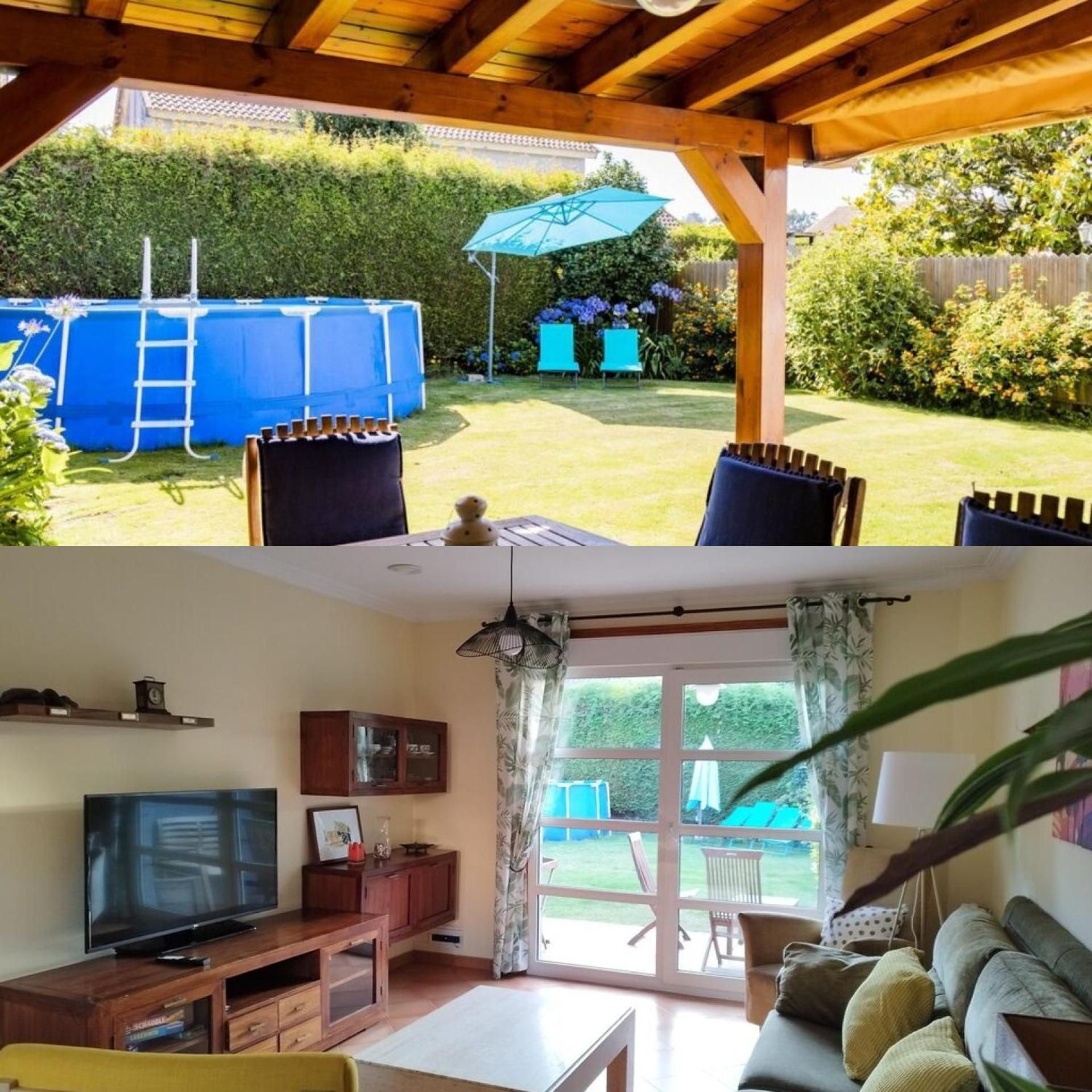 CASA DE LOIS,tranquila, luminosa, con piscina y cerca de Playa América Gondomar Esterno foto